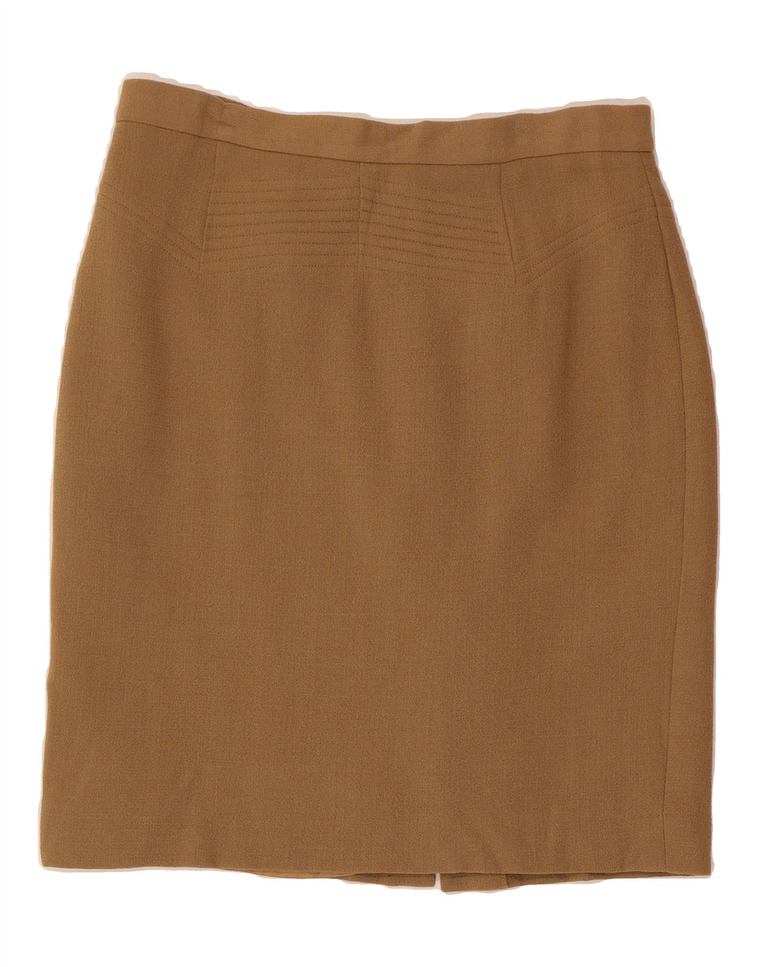 JAEGER Womens Pencil Skirt UK 14 Large W34  Brown Virgin Wool Vintage Jaeger and Second-Hand Jaeger from Messina Hembry 