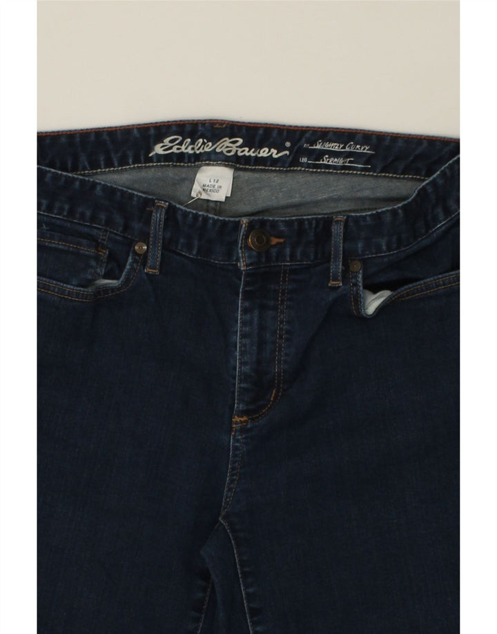 EDDIE BAUER Womens Straight Jeans US 12 Large W32 L32 Navy Blue Vintage Eddie Bauer and Second-Hand Eddie Bauer from Messina Hembry 
