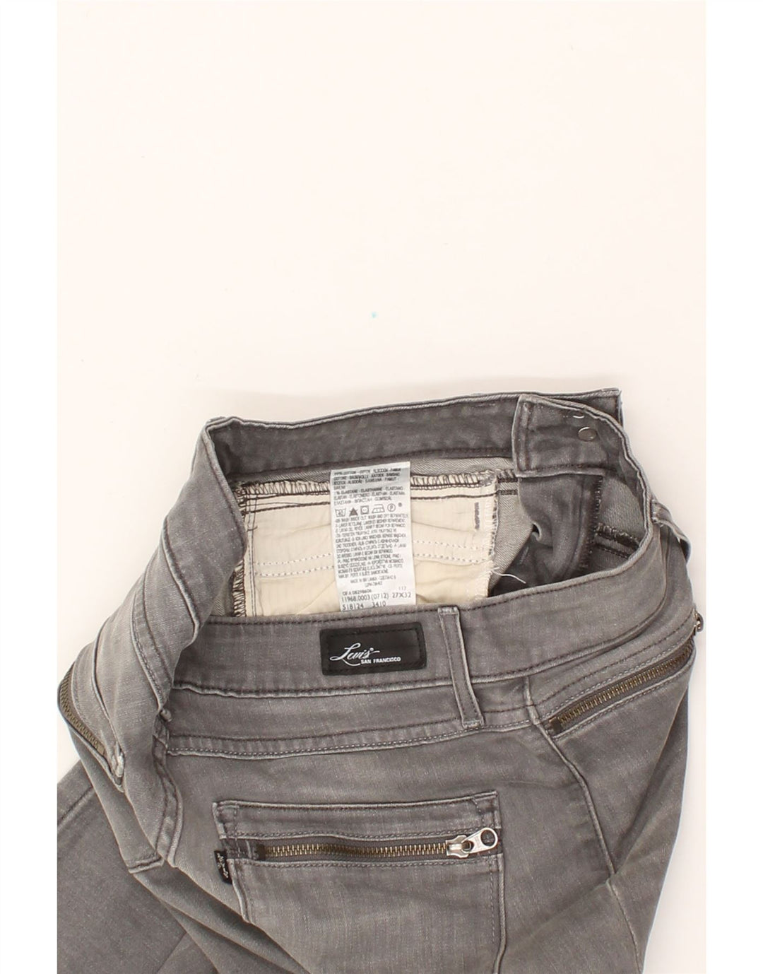LEVI'S Womens Slim Jeans W27 L32  Grey Cotton Vintage Levi's and Second-Hand Levi's from Messina Hembry 