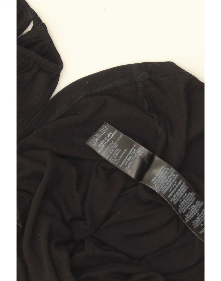 Marks & Spencer damebluse med 3/4 ærmer UK 20 2XL Sort viskose