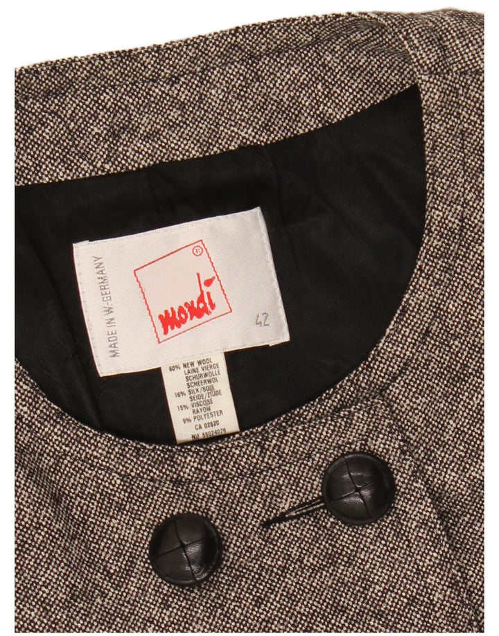 MONDI dobbeltradet bolerojakke til kvinder EU 42, stor grå uld