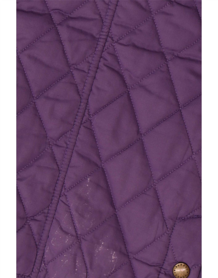 Barbour Quiltet jakke til kvinder UK 12 Medium Lilla Polyester