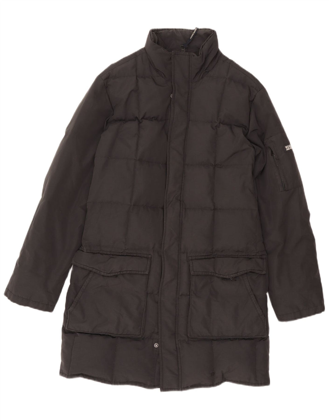 Woolrich Herre Polstret Frakke UK 38 Medium Sort Nylon