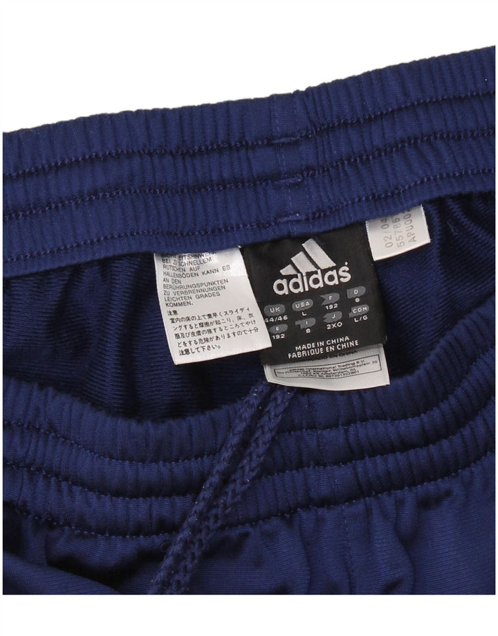 Adidas Træningsdragtsbukser til mænd UK 44/46 Large Navy Blue Colourblock Bomuld