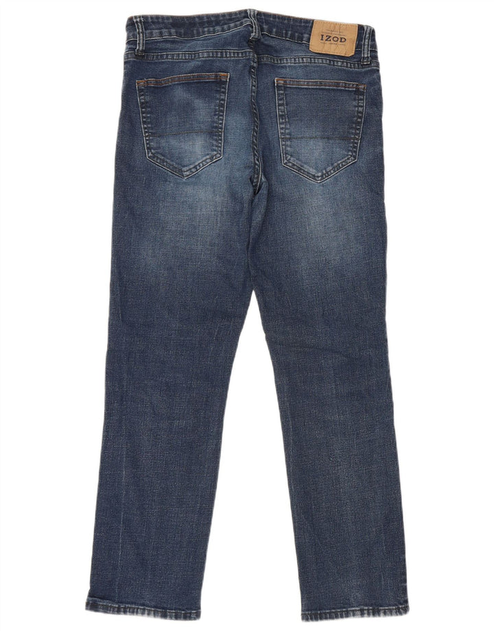 Izod Herre Comfort Fit Straight Jeans W32 L29 Blå Bomuld