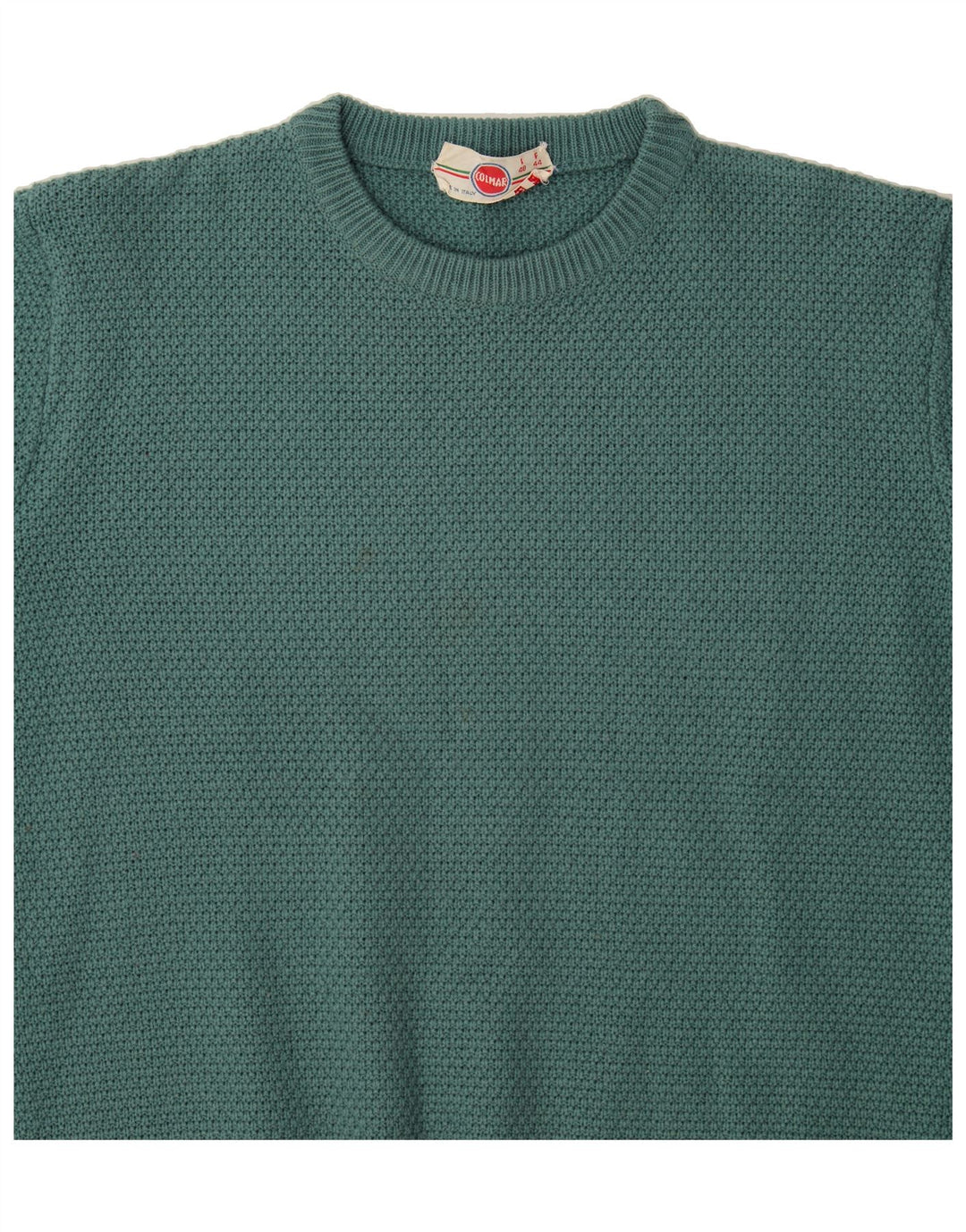 COLMAR Womens Crew Neck Jumper Sweater IT 48 XL Green Acrylic Vintage Colmar and Second-Hand Colmar from Messina Hembry 