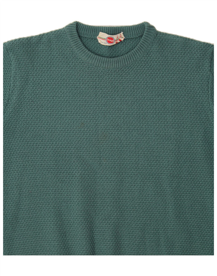 COLMAR Womens Crew Neck Jumper Sweater IT 48 XL Green Acrylic Vintage Colmar and Second-Hand Colmar from Messina Hembry 