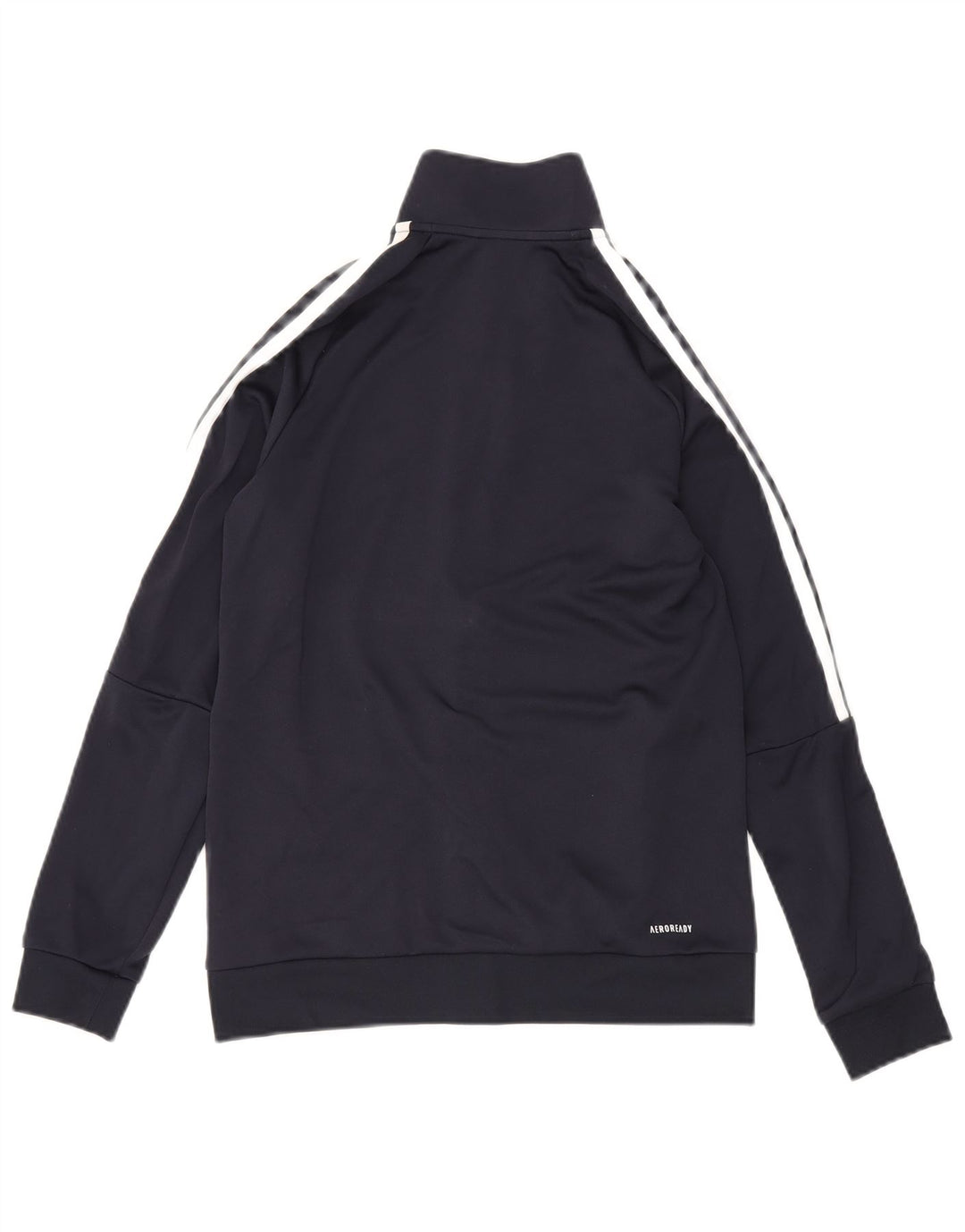 ADIDAS Boys Tracksuit Top Jacket 13-14 Years Navy Blue Polyester Sports