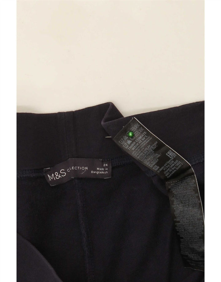 Marks & Spencer Dame Leggings UK 24 4XL Navy Blue Bomuld
