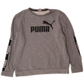 PUMA Grafisk sweatshirt til mænd, stor grå farveblok bomuld