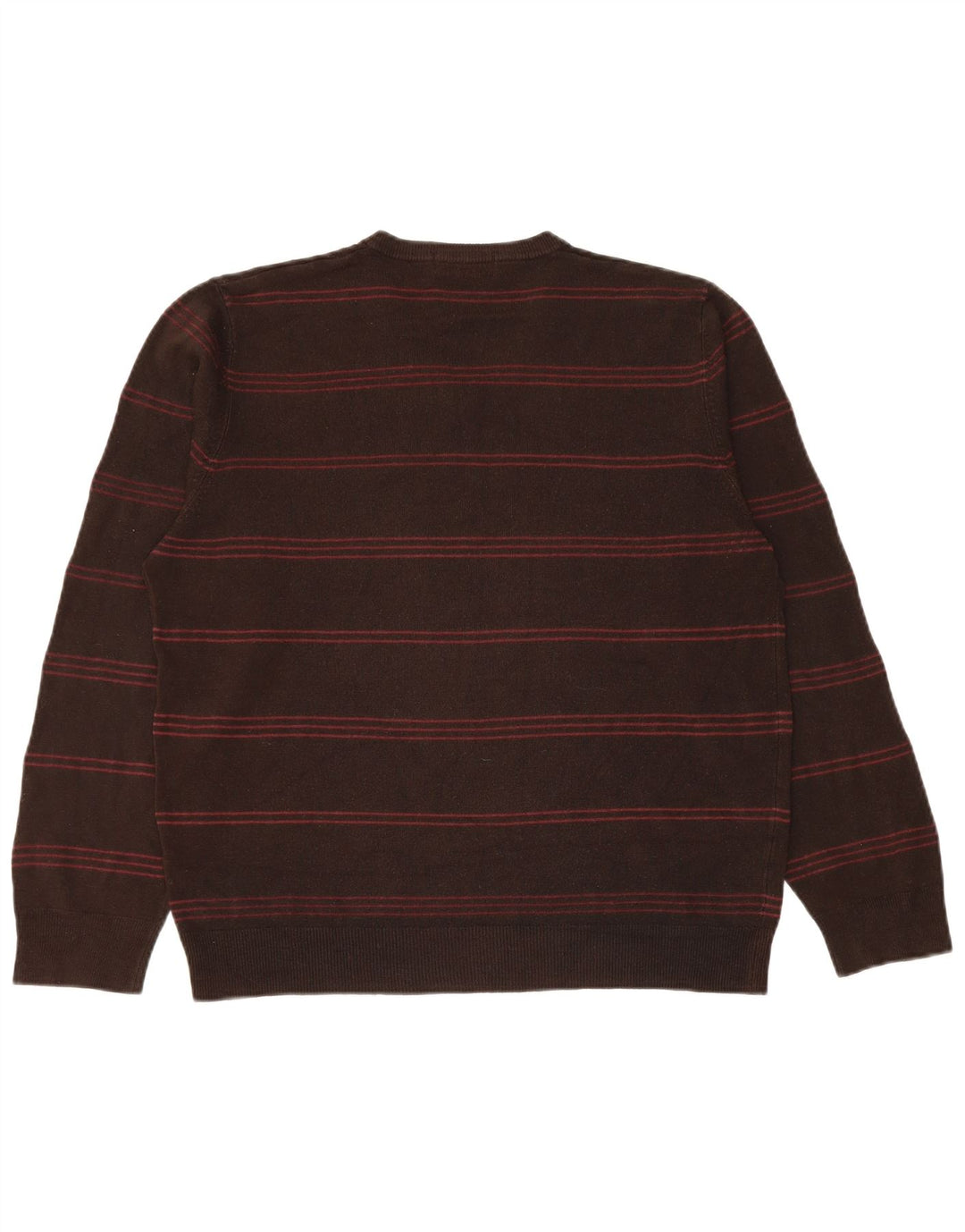 Marks & Spencer Herre V-hals sweater Stor brun stribet akryl