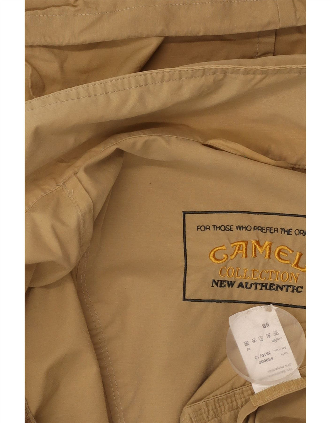Camel Herre Hooded Utility Jacket EU 58 2XL Beige Bomuld