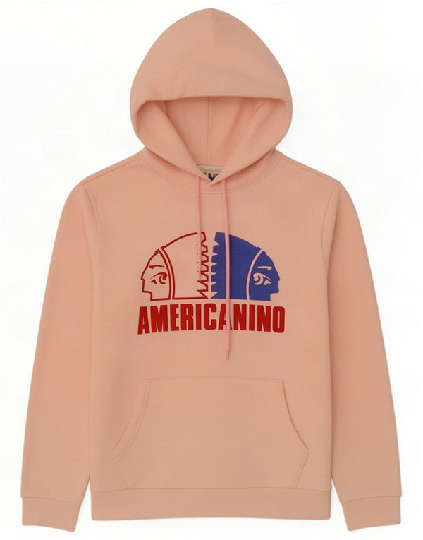 Americanino Mens Graphic Hoodie Jumper Large Pink Cotton