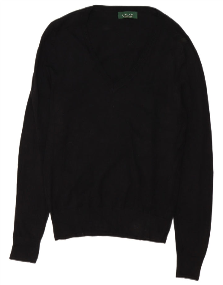Zara Herre V-hals sweater Medium Sort