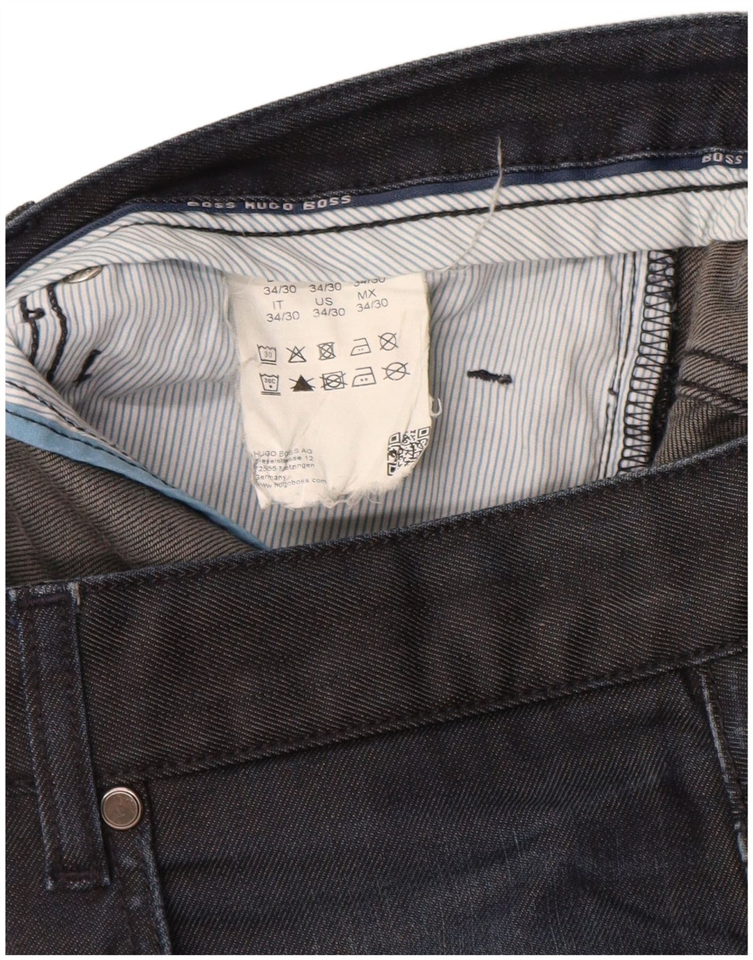 Hugo Boss Skinny Jeans til mænd W34 L30 Marineblå bomuld