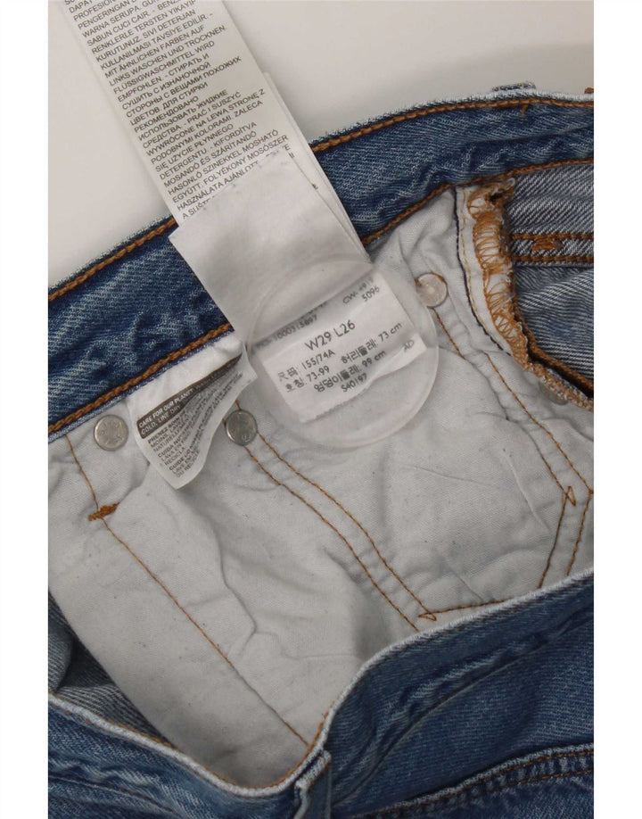 Levi's Herre 501 lige jeans W29 L26 blå bomuld