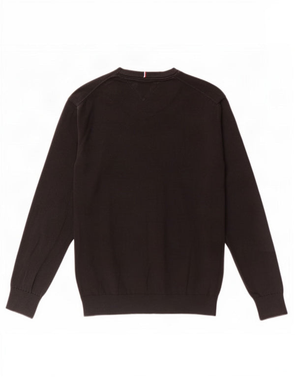 Tommy Hilfiger Herre Crew Neck Jumper Sweater Medium Sort Bomuld