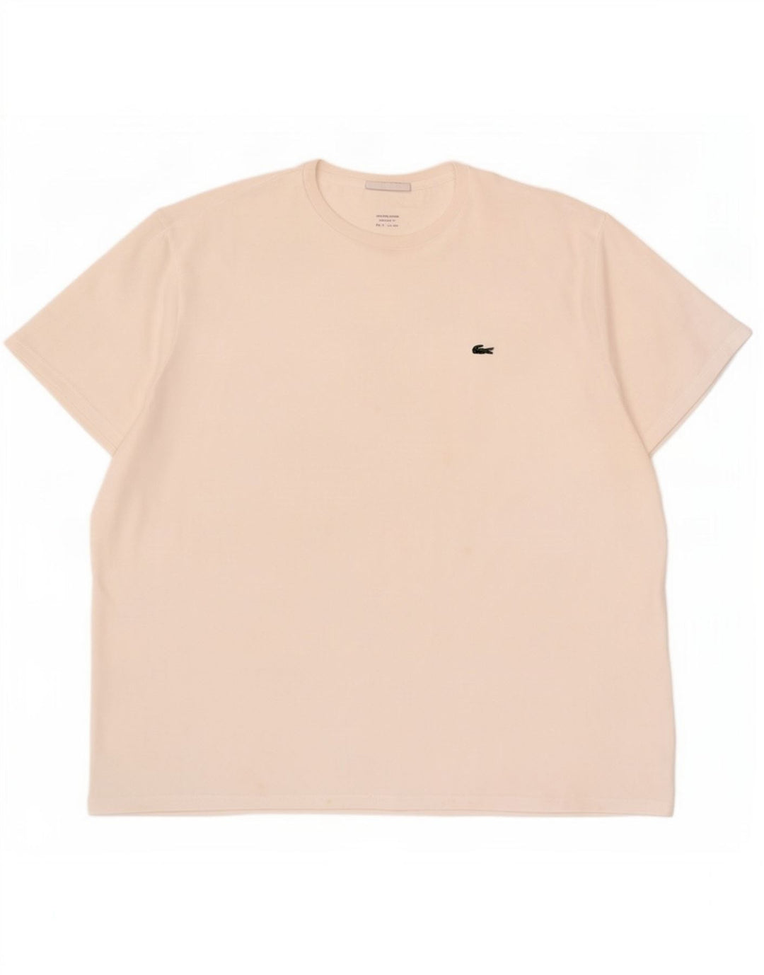 Lacoste Herre Regular Fit T-Shirt Top Størrelse 9 4XL Hvid Bomuld