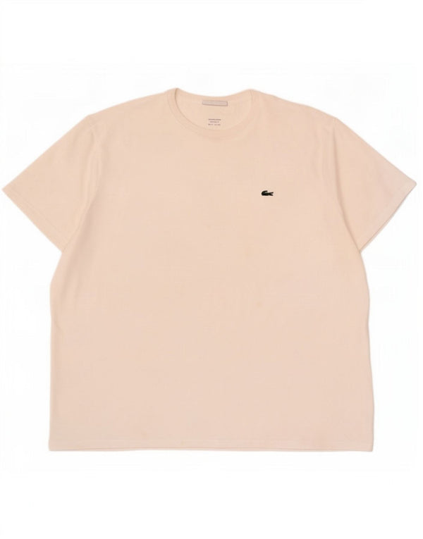 Lacoste Herre Regular Fit T-Shirt Top Størrelse 9 4XL Hvid Bomuld