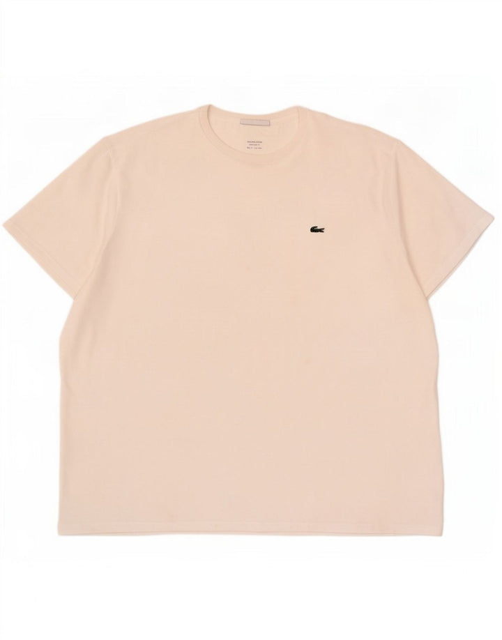 Lacoste Herre Regular Fit T-Shirt Top Størrelse 9 4XL Hvid Bomuld