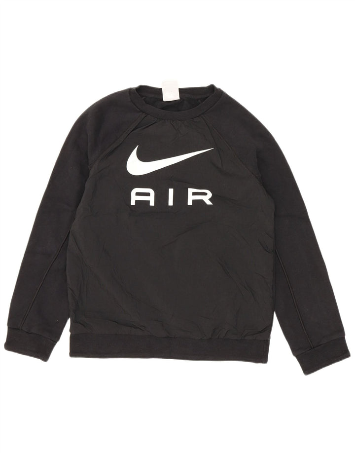 Nike Boys Grafisk Sweatshirt Jumper 10-11 år Medium Sort Bomuld