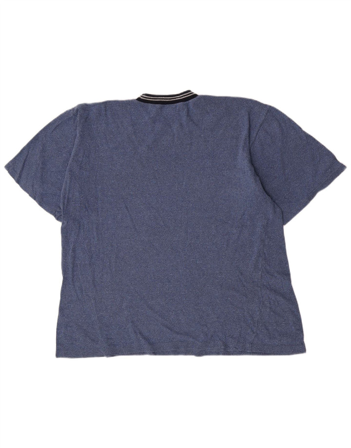 Asics Herre T-Shirt Top Stor Blå Flecked
