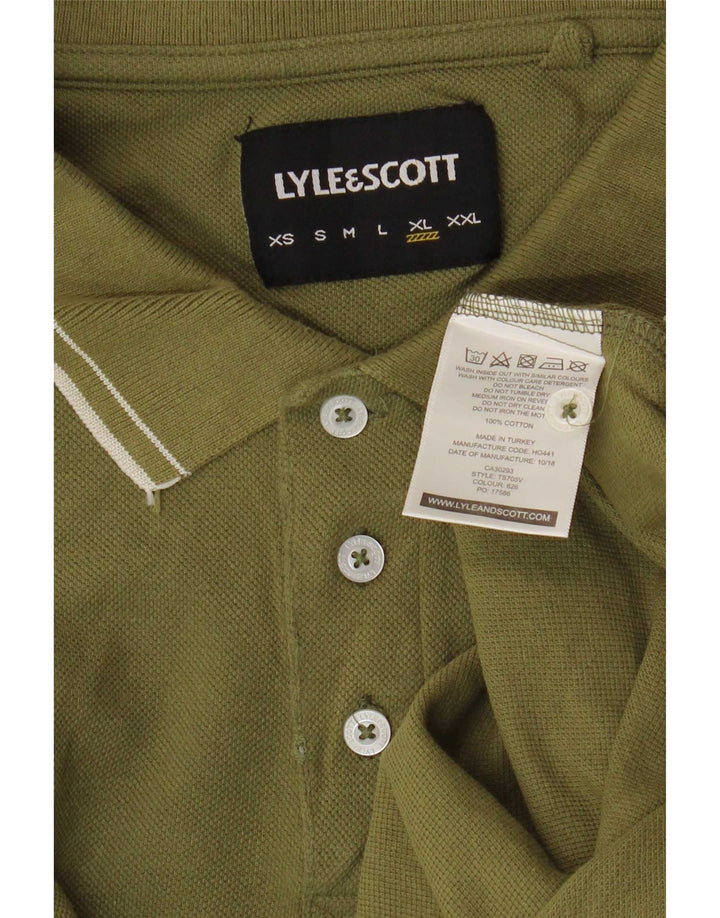 Lyle & Scott herre poloshirt XL Khaki Bomuld
