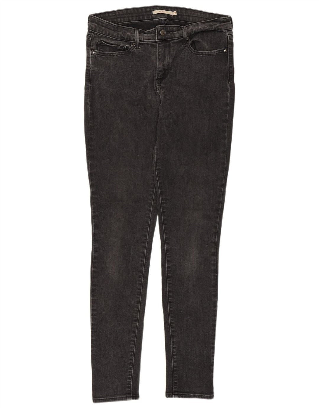 LEVI'S Dame 711 Skinny Jeans W29 L32 Grå Bomuld