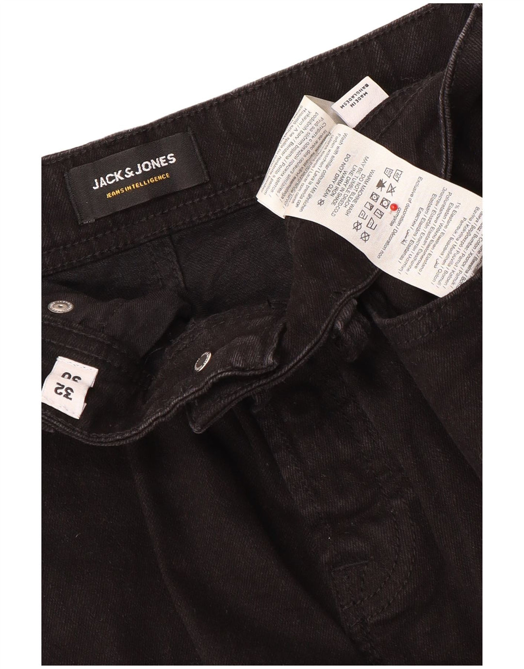 Jack & Jones Herre Slim Jeans W32 L30 Sort Bomuld