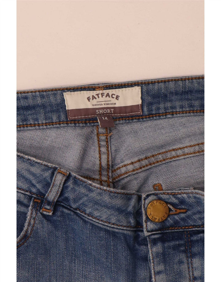Fat Face Dame Denim Shorts UK 14 Large W36 Blue