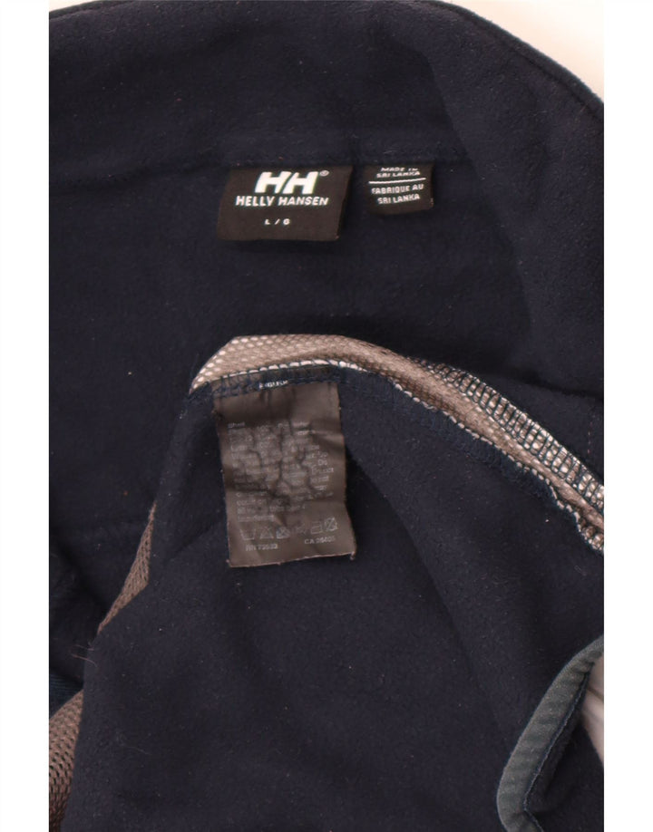 Helly Hansen Herre grafisk fleecejakke UK 40 Large Navy Blue Colourblock