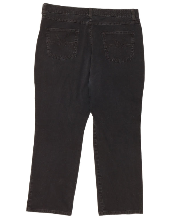 Marks & Spencer Lige fritidsbukser til kvinder UK 18 XL W38 L26 Sort