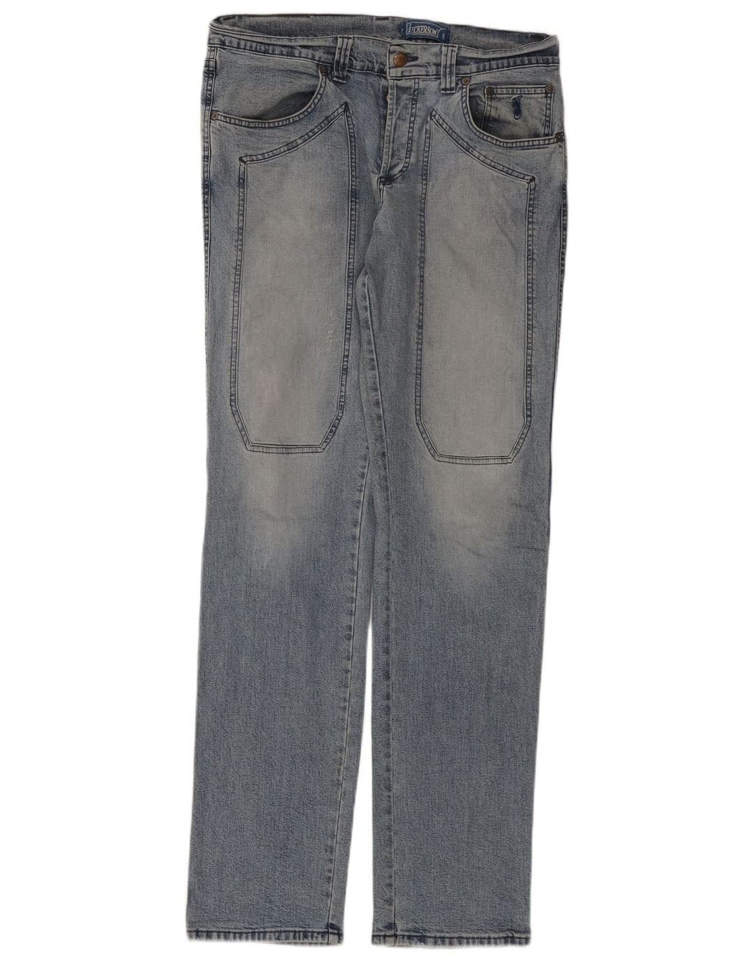 Jeckerson Straight Jeans til mænd W34 L33 blå bomuld