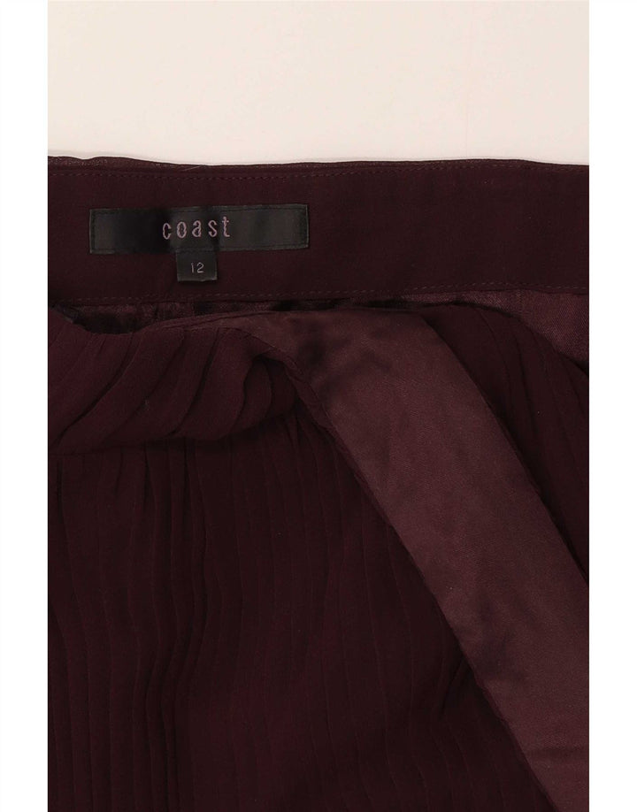 Coast Dame Maxi Halter Dress UK 12 Medium Burgundy Polyester