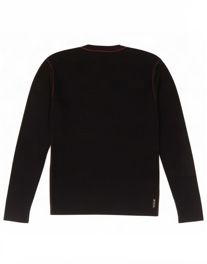 Armani Jeans Herre V-hals sweater Medium Sort Uld