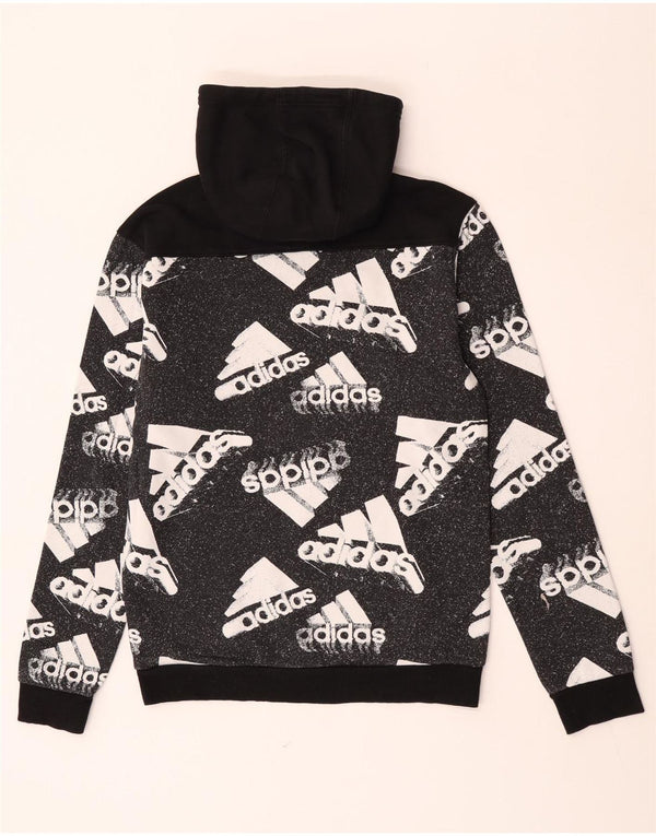 Adidas Grafisk hættetrøje til mænd Small Black Colourblock Bomuld