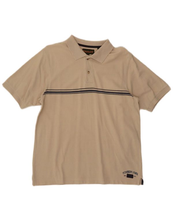 TIMBERLAND Poloshirt til mænd Medium beige stribet bomuld