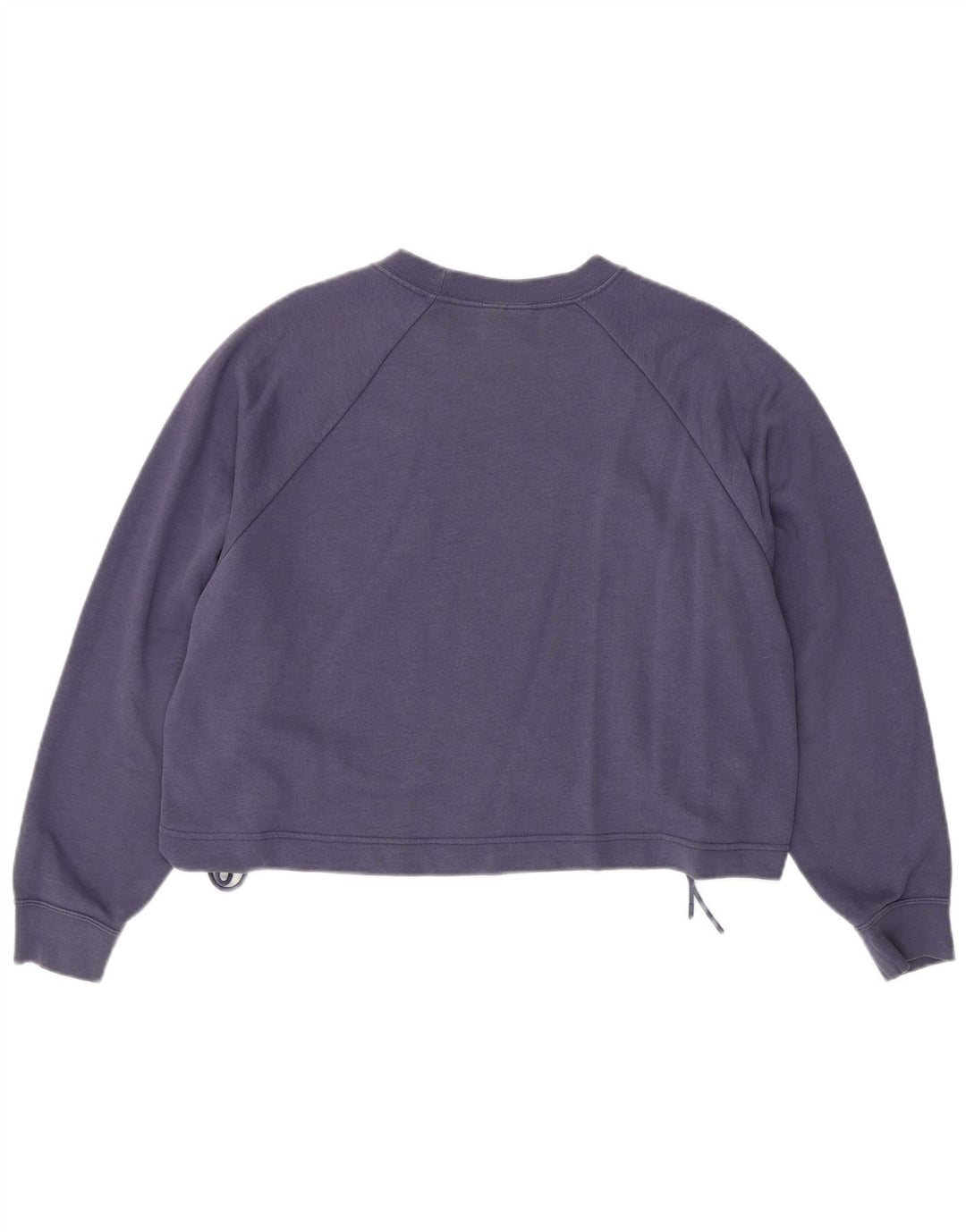 Nike Womens Crop Oversized Sweatshirt Jumper UK 14 Medium Lilla Bomuld
