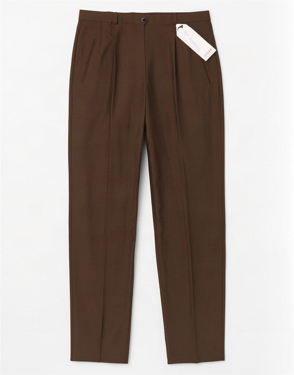 Basler kvinders højtaljede koniske jakkesætsbukser UK 10 Small W26 L31 Khaki