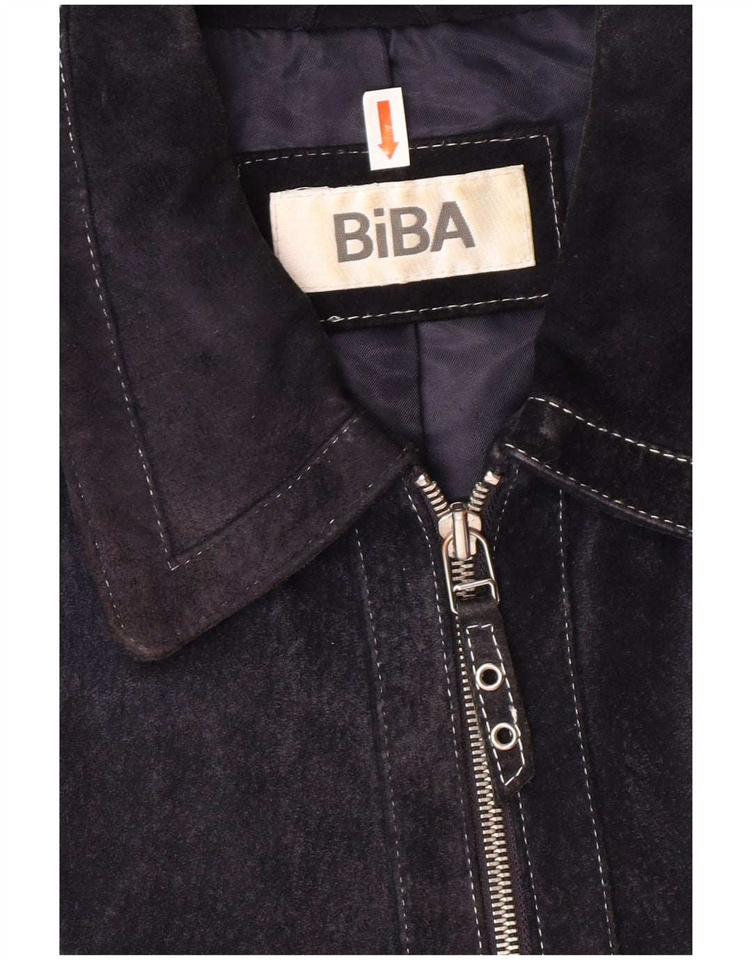 BIBA Dame Ruskindsjakke UK 16 Large Navy Blue