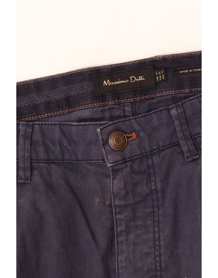 Massimo Dutti Herre Slim Casual Bukser EU 40 Medium W31 L35 Marineblå