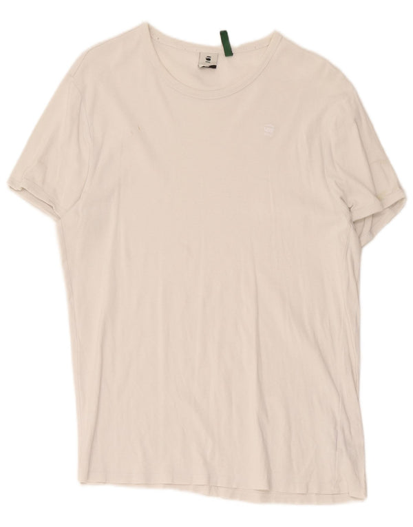 G-Star Herre T-Shirt Top 2XL Hvid Bomuld