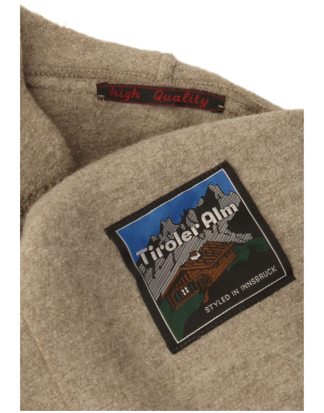 VINTAGE Dame 5-knaps blazerjakke UK 16 Large Beige