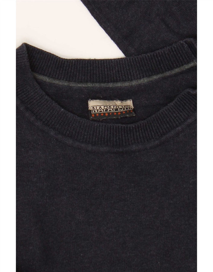Napapijri Herre Regular Fit Crew Neck Jumper Sweater Medium Navy Blue