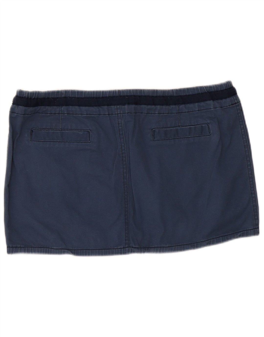 Benetton Dame Mini Nederdel IT 44 Medium W34 Marineblå Bomuld