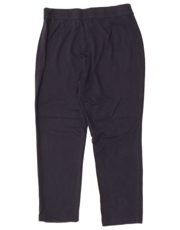 Marks & Spencer Dame Cropped Trousers UK 14 Medium W30 L25 Navy Blue