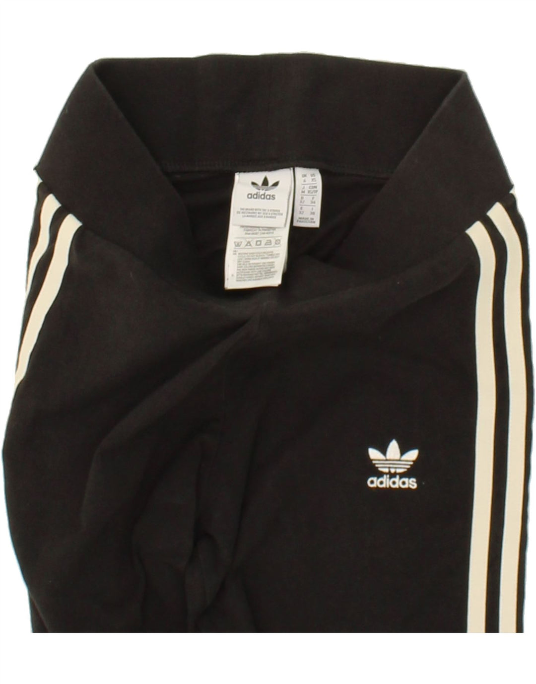 ADIDAS Womens Leggings UK 6 XS Black Cotton Vintage Adidas and Second-Hand Adidas from Messina Hembry 