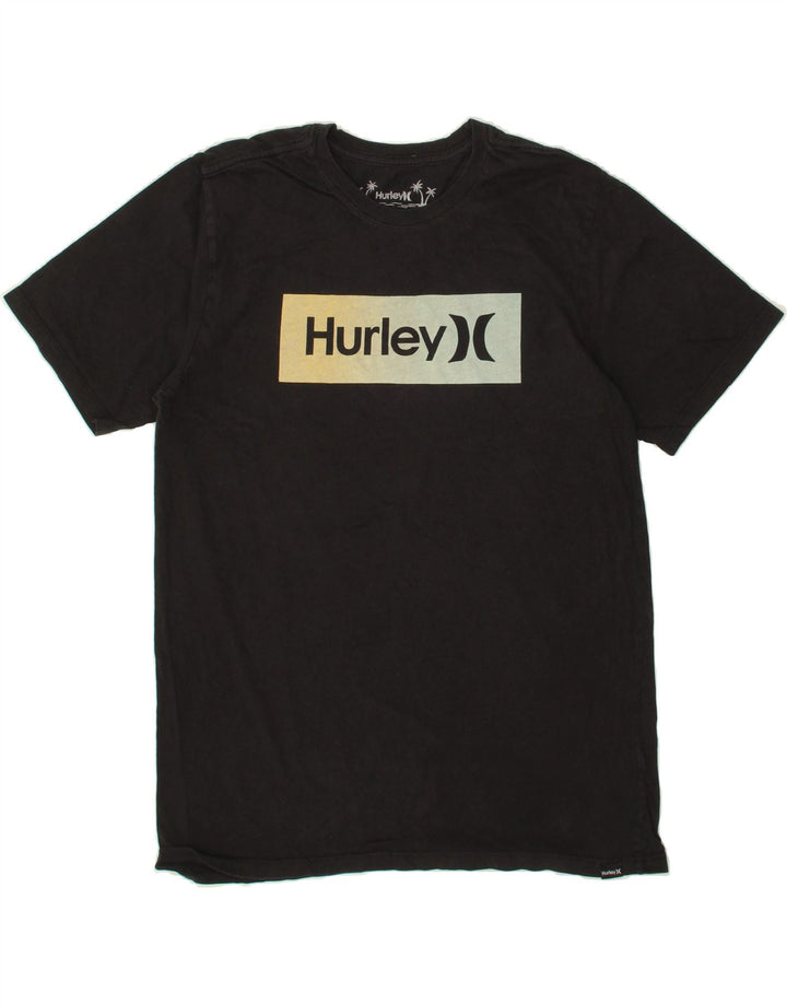 HURLEY Mens Graphic T-Shirt Top Medium Black Vintage Hurley and Second-Hand Hurley from Messina Hembry 