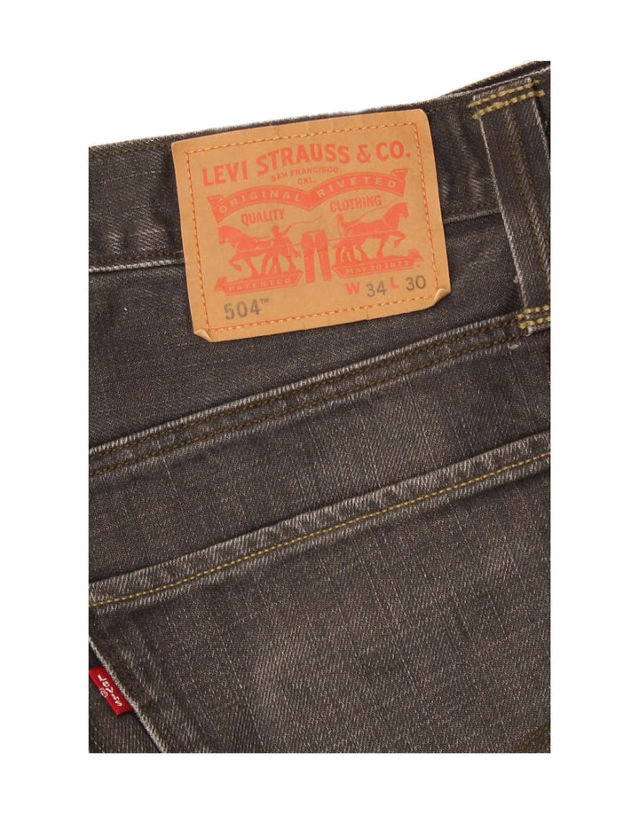 Levi's Mens 504 Cropped Jeans W34 L26 Grå
