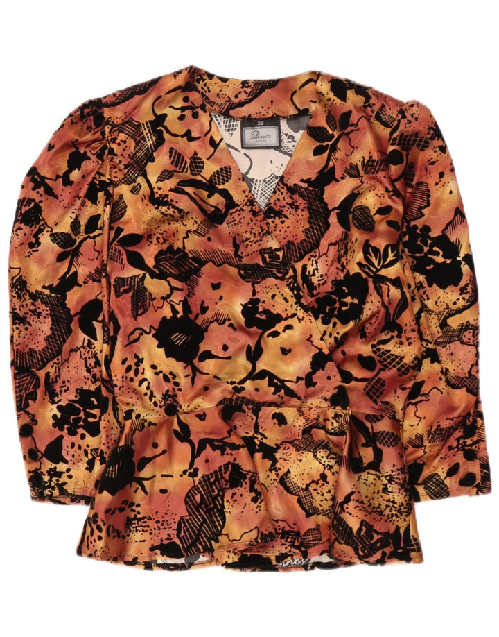 Dorette Dame 3/4 ærmet bluse Top EU 38 Medium Orange Floral